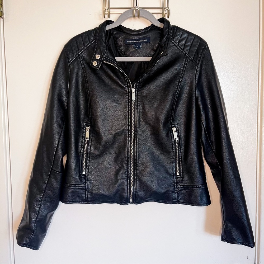 FCUKKKK 😎 French Connection Faux Leather Jacket